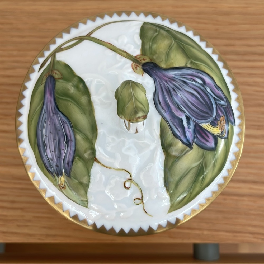 NWOT Anna Weatherley Rare Butterfly and Flower Handpainted 3 Piece Tea Set - Picture 4 of 17